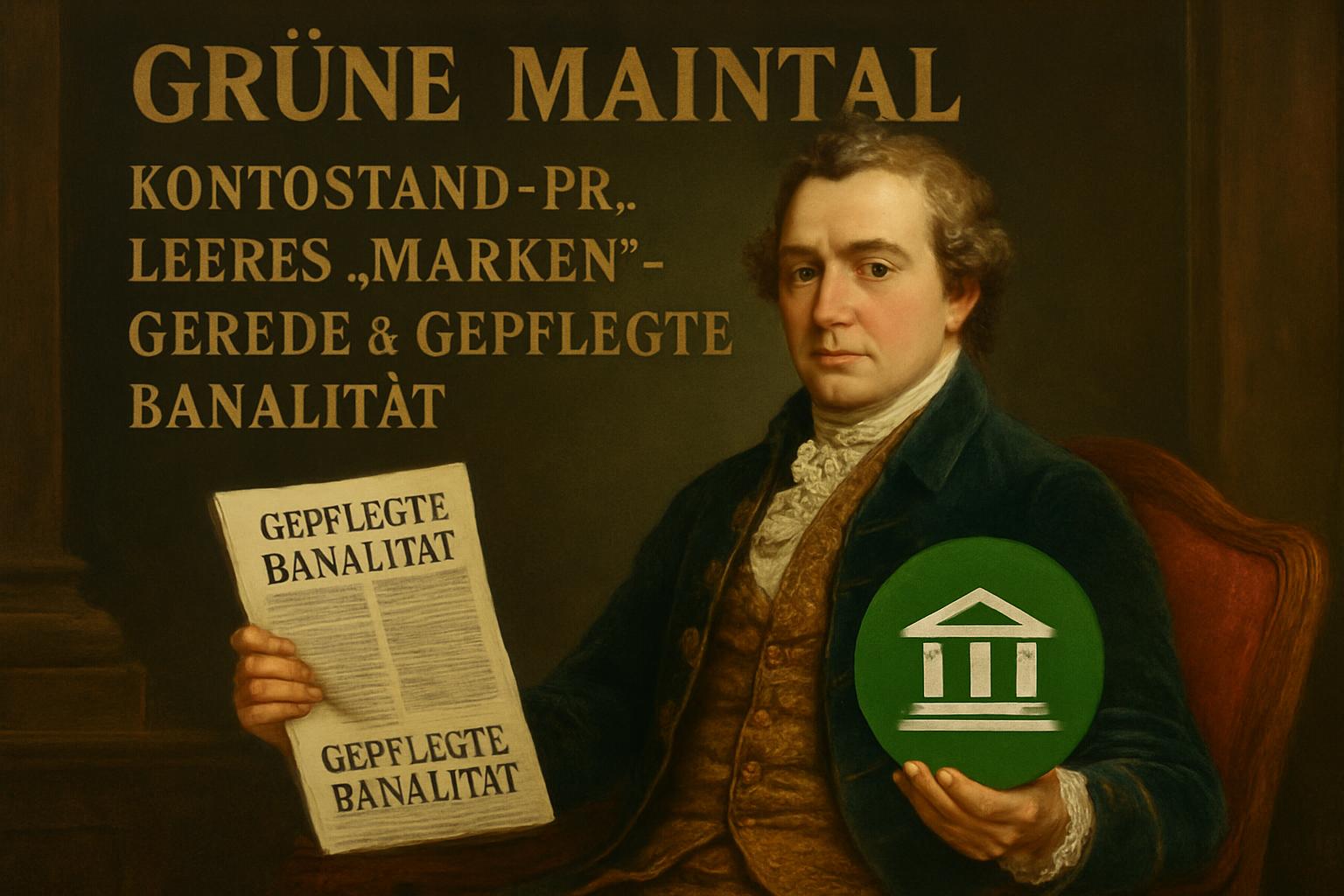 Grüne Maintal: Kontostand-PR, leeres „Marken“-Gerede & gepflegte Banalität 🏦💚📰
