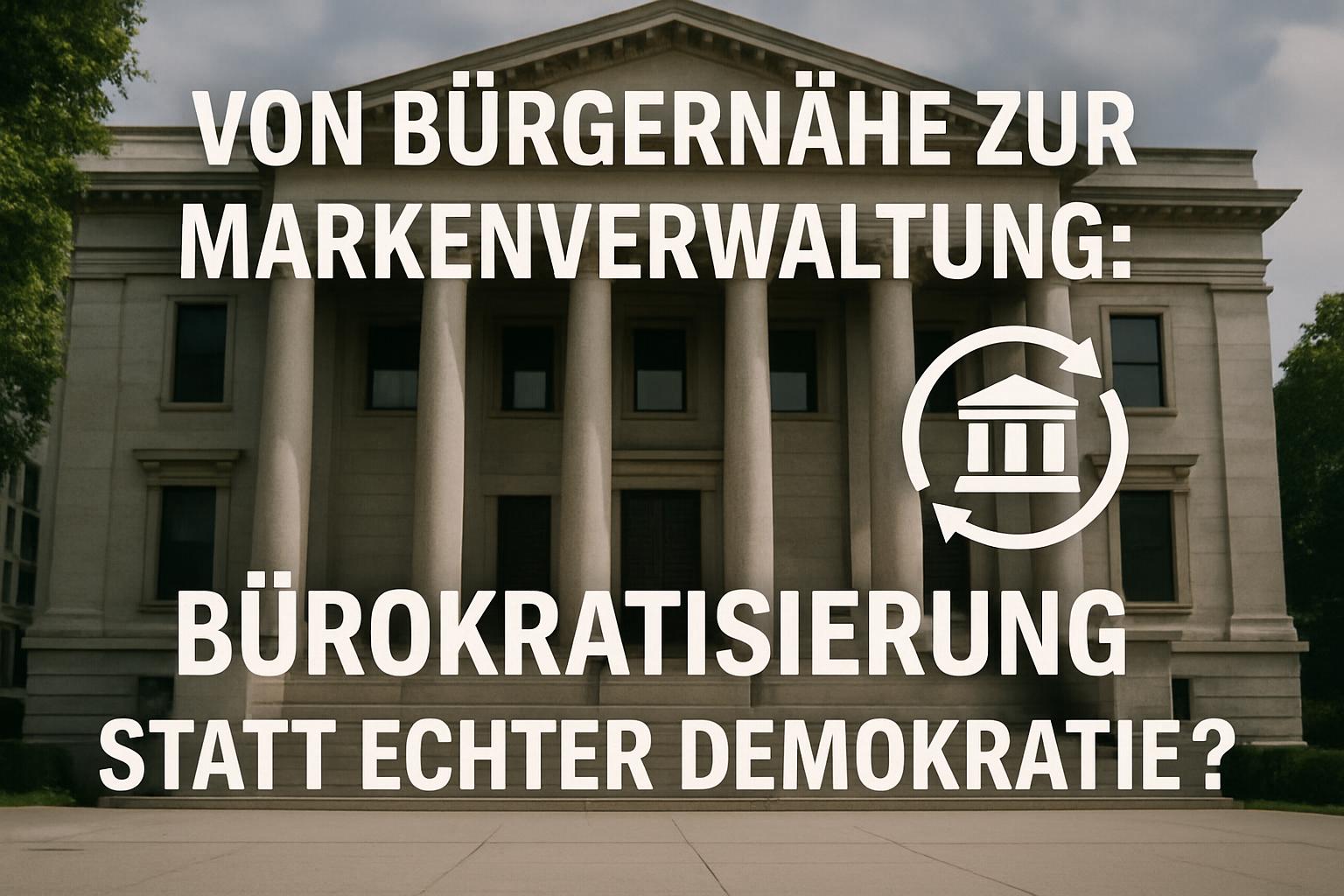 Von Bürgernähe zur Markenverwaltung: Bürokratisierung statt echter Demokratie? 🏛️🔄