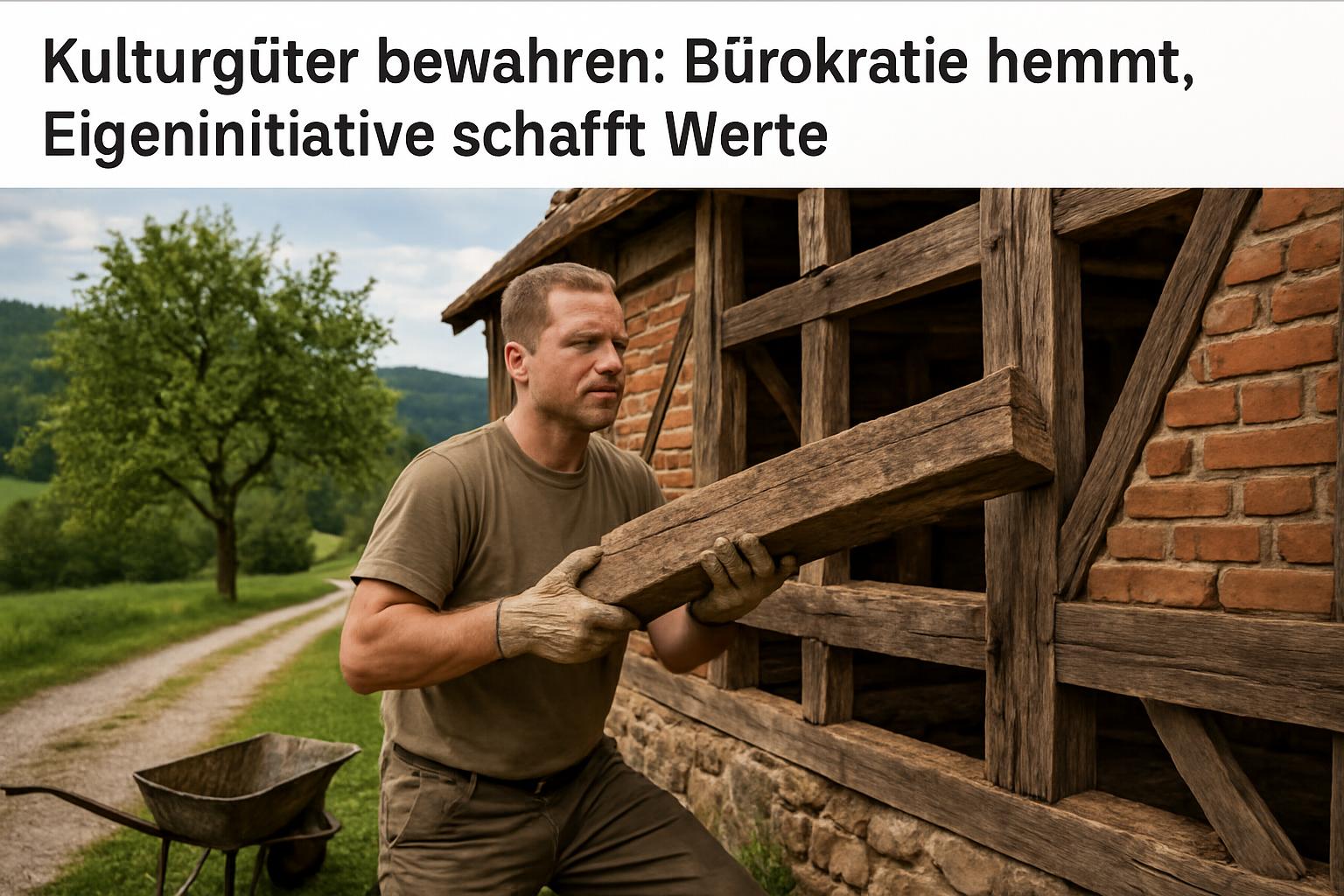 Kulturgüter bewahren: Bürokratie hemmt, Eigeninitiative schafft Werte 🍏🏞️🛤️