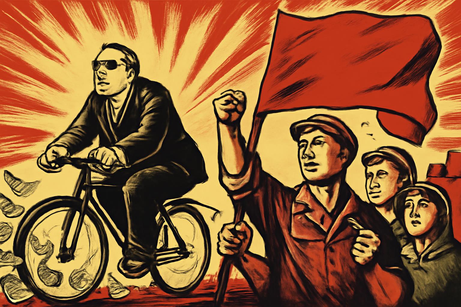 Exklusive Radtour als Symbol kapitalistischer Spaltung – Ruf nach sozialistischer Erneuerung 🚲💶🚩