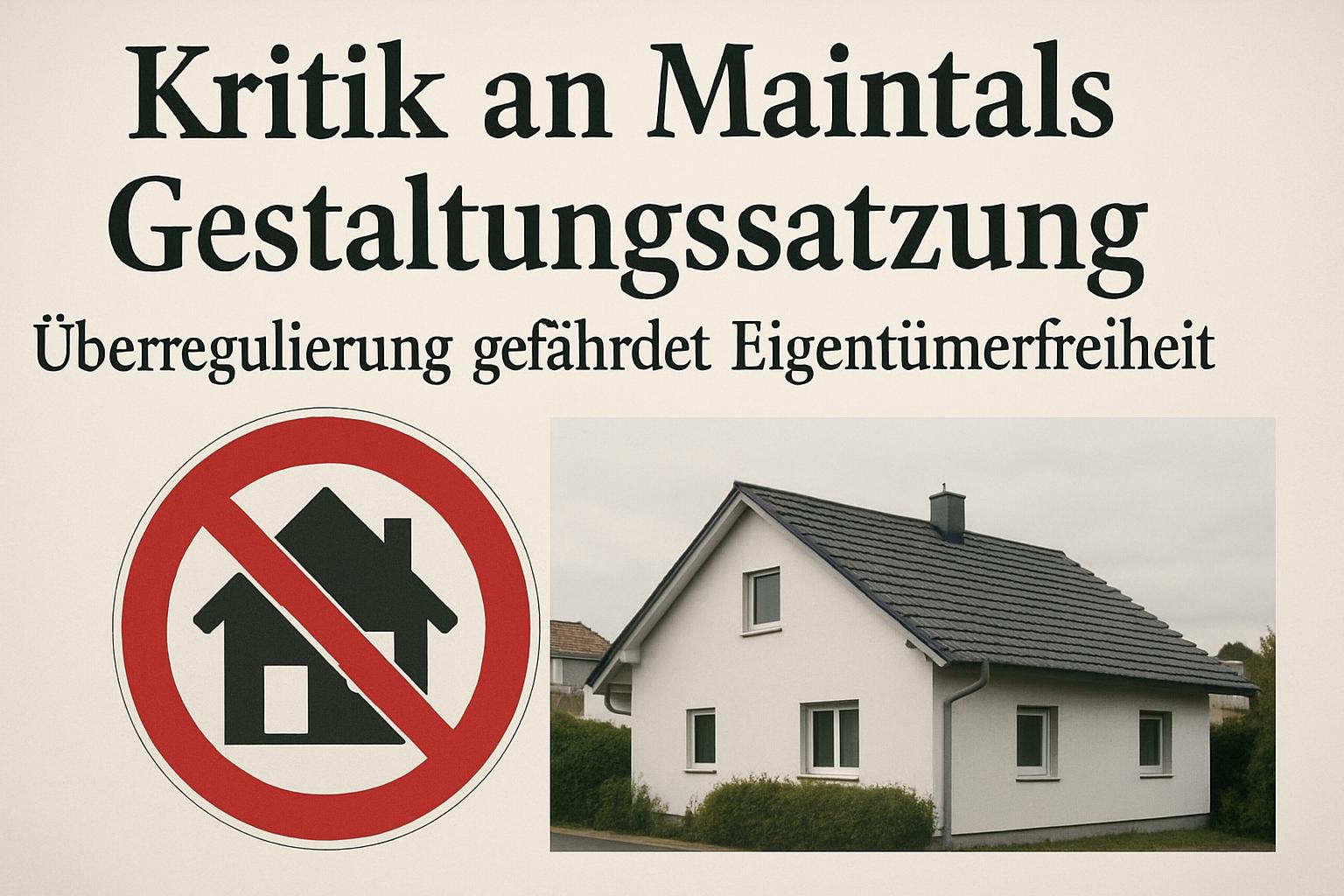 Kritik an Maintals Gestaltungssatzung: Überregulierung gefährdet Eigentümerfreiheit 🚫🏡