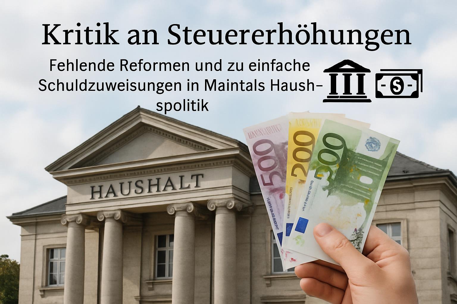 Kritik an Steuererhöhungen: Fehlende Reformen und zu einfache Schuldzuweisungen in Maintals Haushaltspolitik 🏛️💸