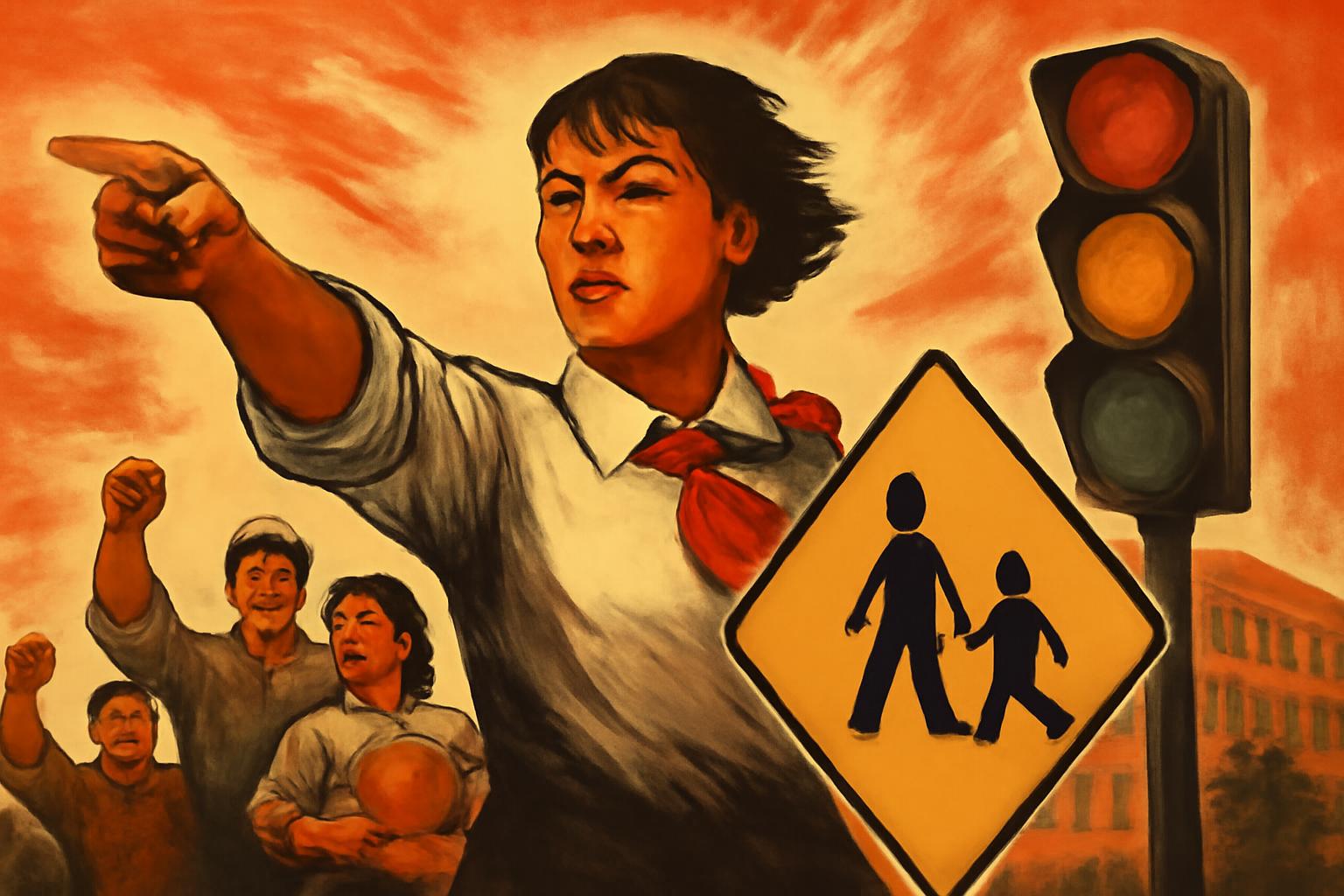 Symbolpolitik statt sozialistischer Schulmobilität: Maintals Scheinlösung am Schulweg 🚸🚦