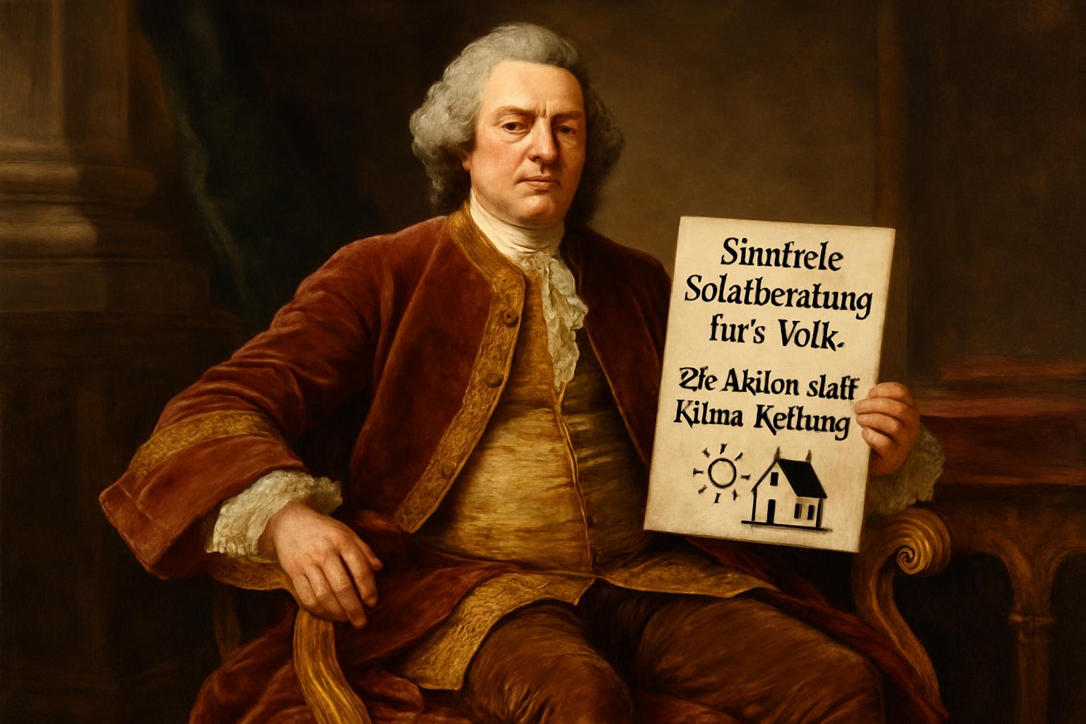 Sinnfreie Solarberatung für’s Volk: PR-Aktion statt Klima-Rettung ☀️🏠🪑