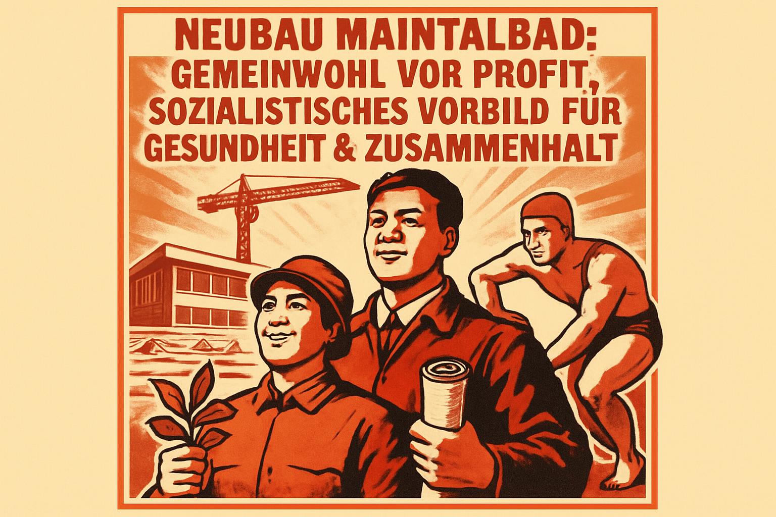 Neubau Maintalbad: Gemeinwohl vor Profit, sozialistisches Vorbild für Gesundheit & Zusammenhalt 🏗️🏊‍♂️🌱