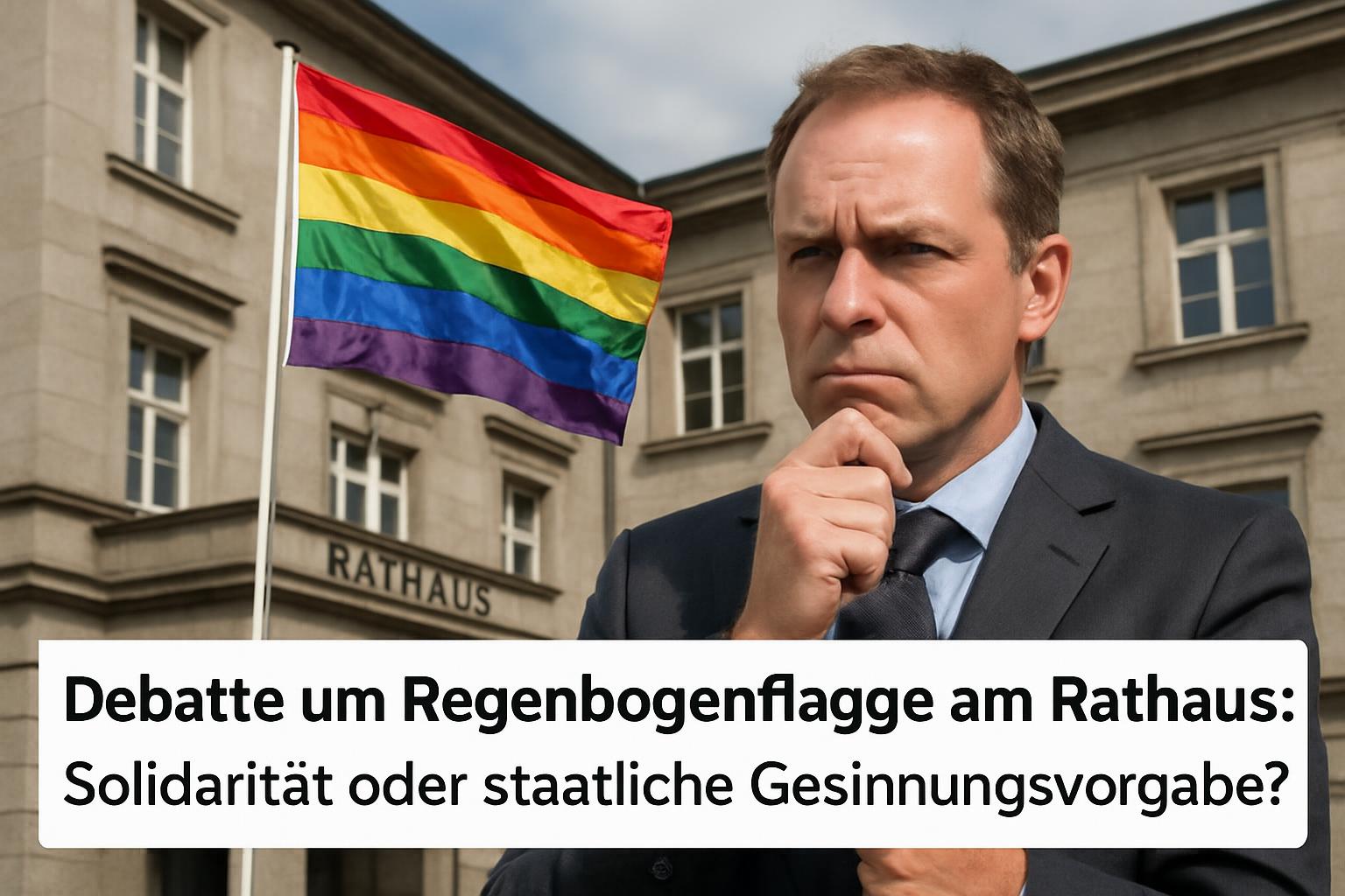 Debatte um Regenbogenflagge am Rathaus: Solidarität oder staatliche Gesinnungsvorgabe? 🏳️‍🌈🤔