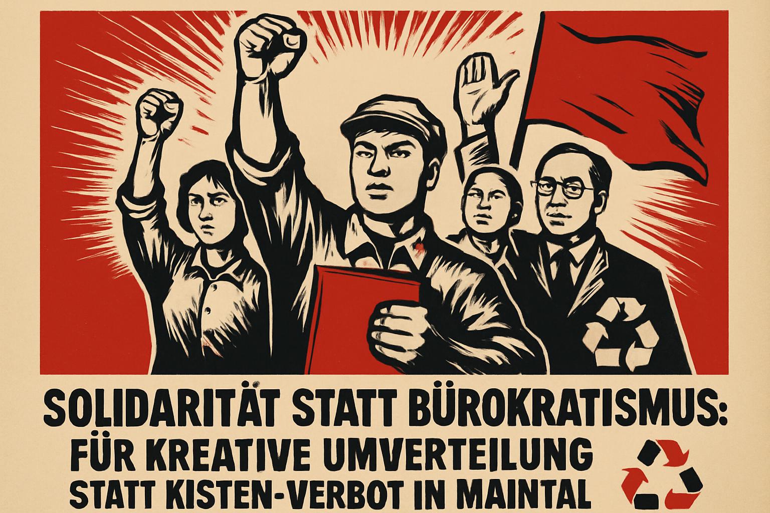 Solidarität statt Bürokratismus: Für kreative Umverteilung statt Kisten-Verbot in Maintal 🚩♻️