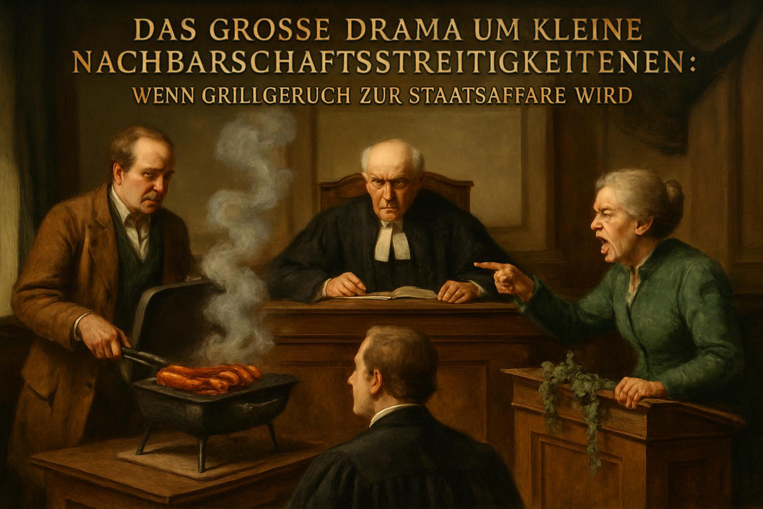 Das große Drama um kleine Nachbarschaftsstreitigkeiten: Wenn Grillgeruch zur Staatsaffäre wird 🌭🍃🧑‍⚖️