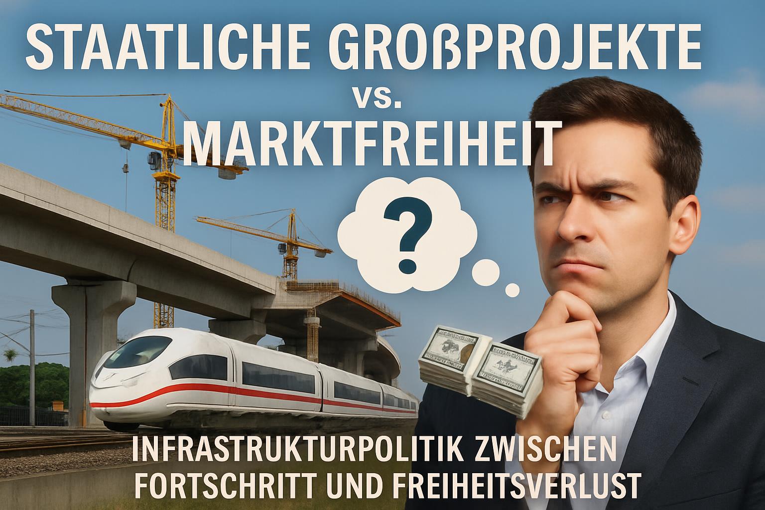 Staatliche Großprojekte vs. Marktfreiheit: Infrastrukturpolitik zwischen Fortschritt und Freiheitsverlust 🚆💸🤔