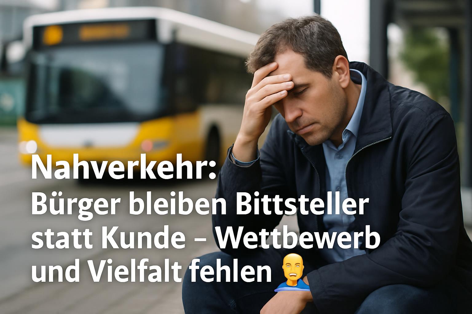 Nahverkehr: Bürger bleiben Bittsteller statt Kunde – Wettbewerb und Vielfalt fehlen 🚌🤦‍♂️